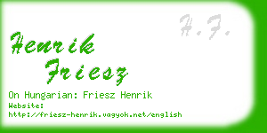 henrik friesz business card